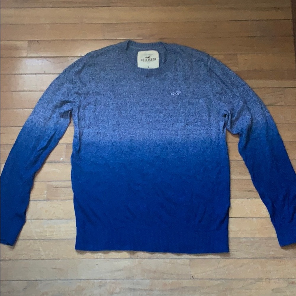 Men blue long sleeve Hollister shirt